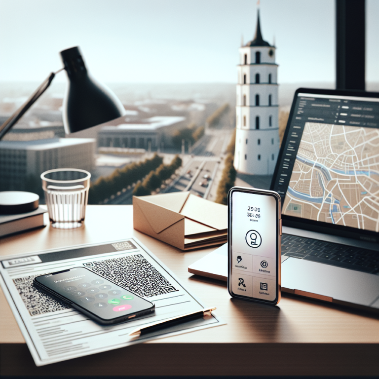 Modern Vilnius office scene symbolizing Astrum LT contact by phone, email, directions